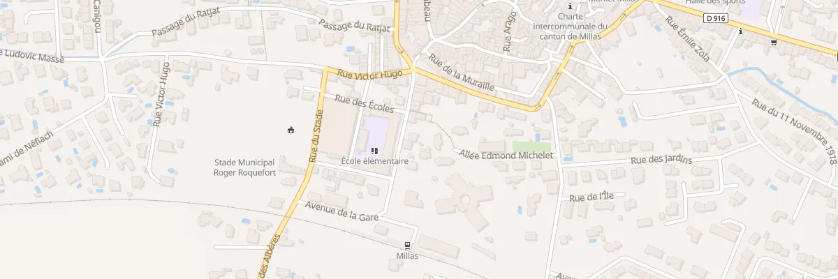 Plan du 13 Av de la Gare à Millas
