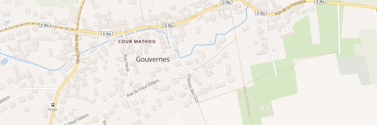 Plan du 2 Rue du Haut Villiers à Gouvernes