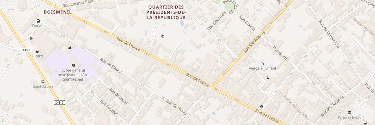 Plan du 98 Rue de France à Fontainebleau