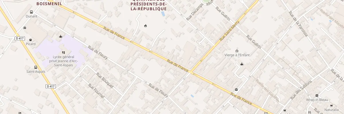 Plan du 94 Rue de France à Fontainebleau