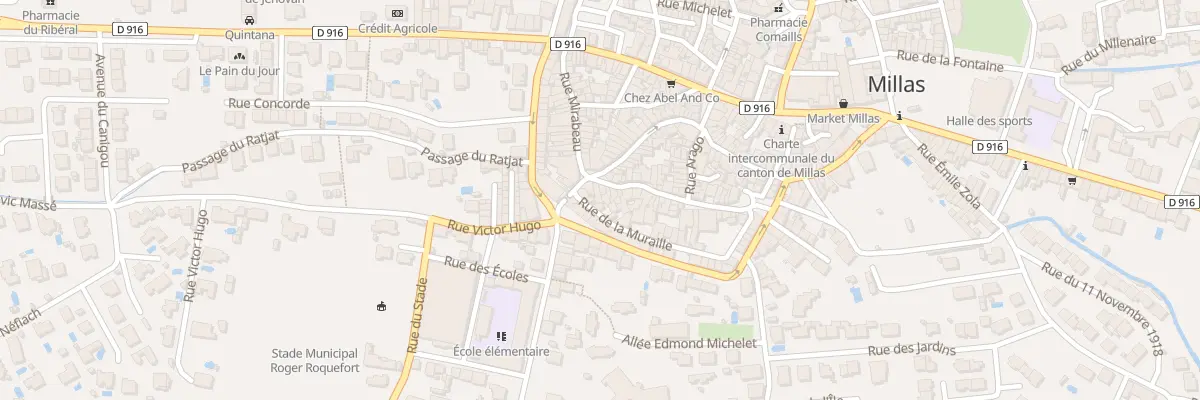 Plan du 3 Pl Mirabeau à Millas
