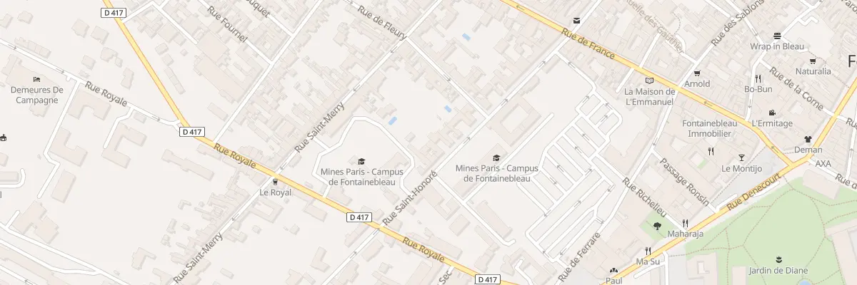 Plan du 43 Rue Saint-honoré à Fontainebleau