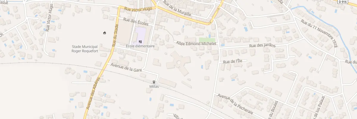 Plan du 9001 All Edmond Michelet à Millas