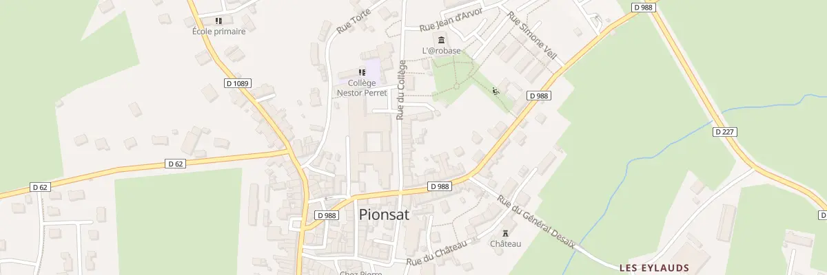 Plan du 18 Rue du Collège à Pionsat