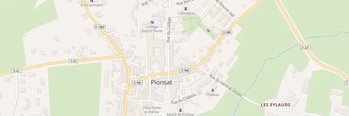 Plan du 10 Rue du Collège à Pionsat