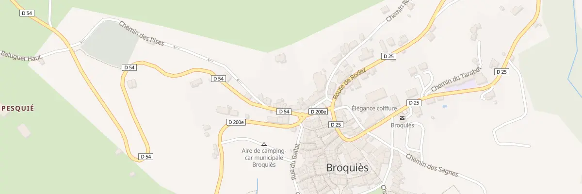 Plan du 20 Rte de Brousse à Broquiès