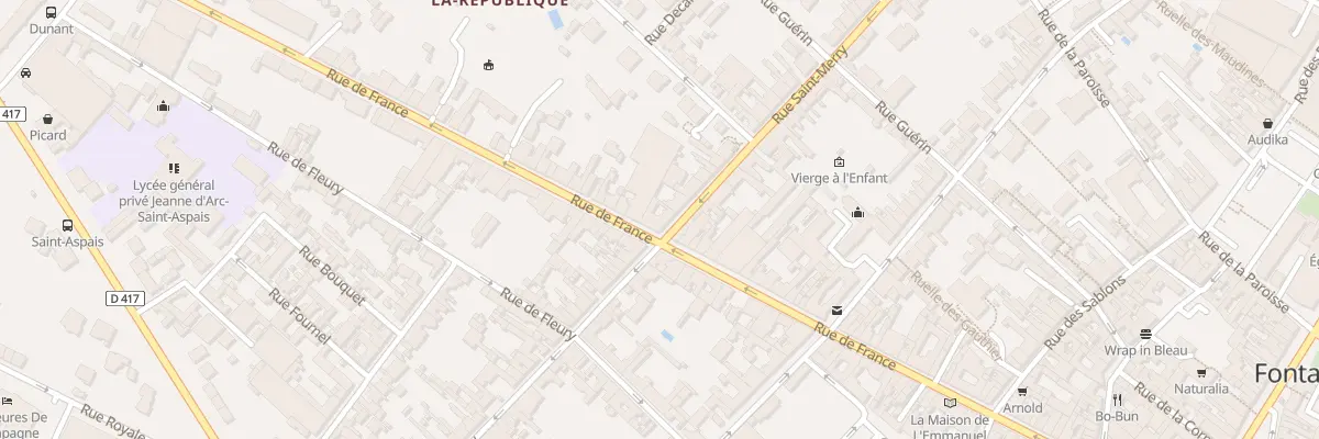 Plan du 84 Rue de France à Fontainebleau