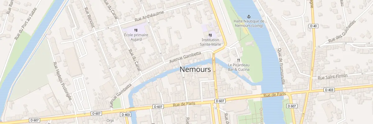 Plan de Av Gambetta à Nemours