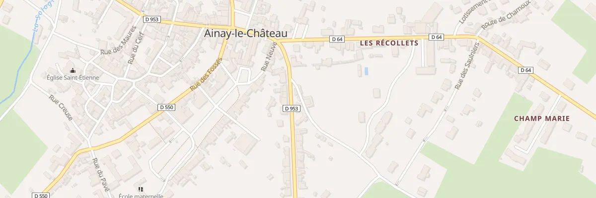 Plan du 1 Fg de Moulins à Ainay-le-Château