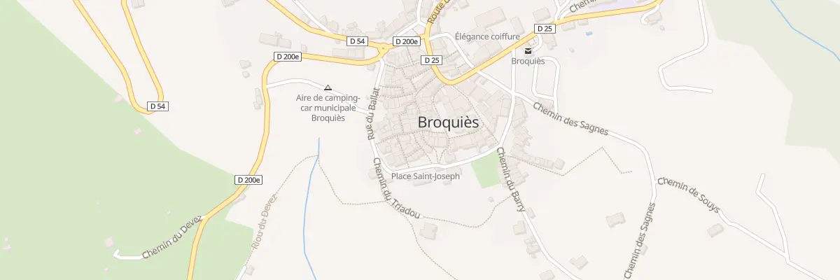 Plan du 16 Rue La Callade à Broquiès
