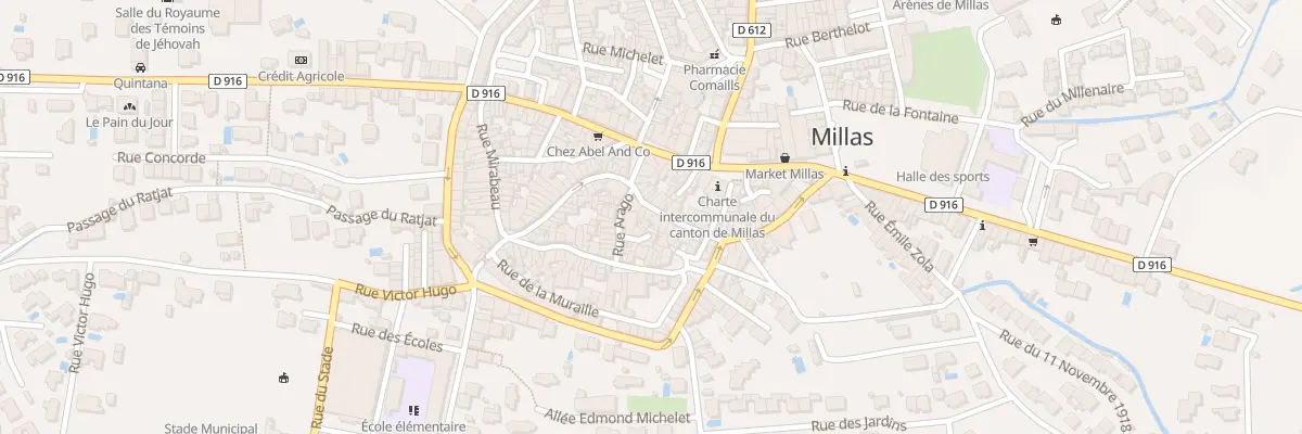 Plan du 13 Rue de la République à Millas