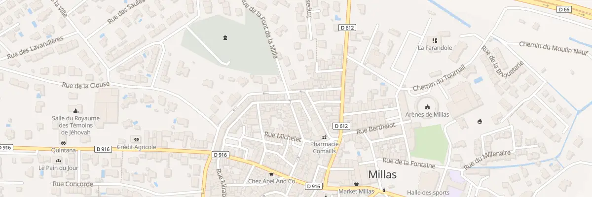 Plan du 1 Imp Voltaire à Millas