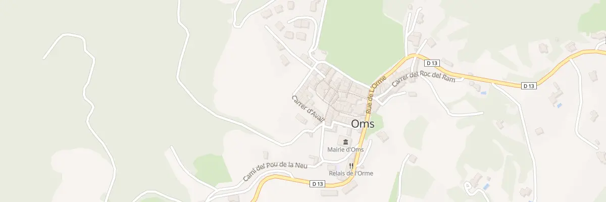 Plan du 12 Cae d’Avall à Oms