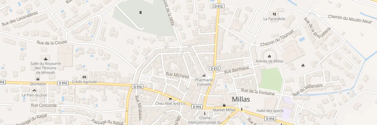 Plan du 36 Rue Gambetta à Millas