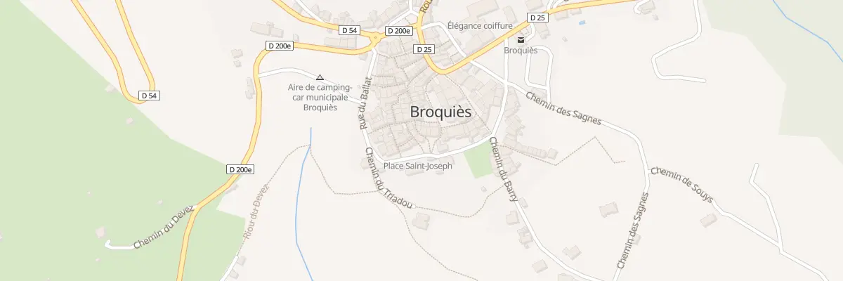 Plan du 20 Rue La Callade à Broquiès