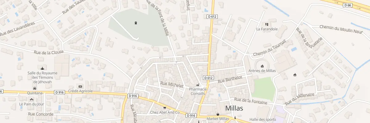 Plan du 23 Rue du Jeu de Paume à Millas