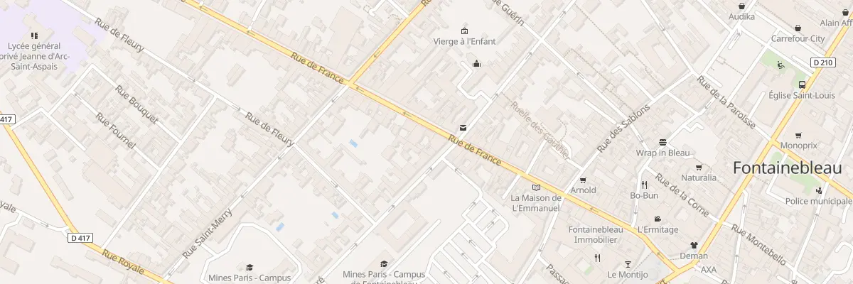 Plan du 55 Rue de France à Fontainebleau