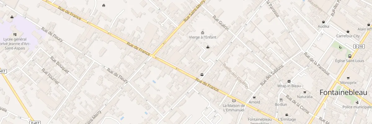 Plan du 68 Rue de France à Fontainebleau