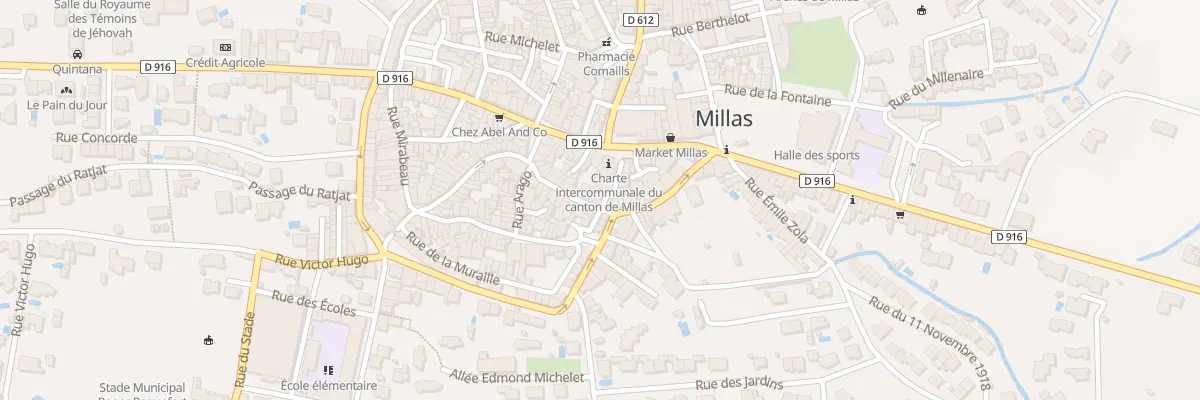 Plan du 8 Rue de la République à Millas