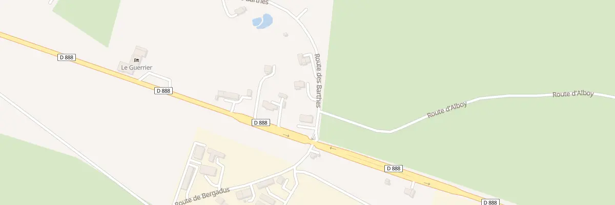 Plan du 950 Rte des Barthes à Montrozier