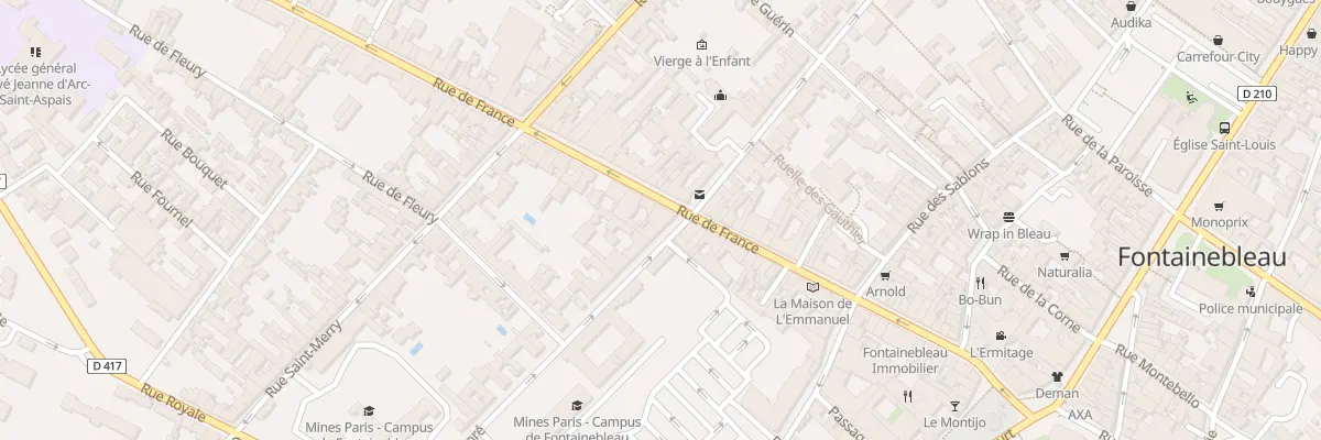 Plan du 53 Rue de France à Fontainebleau