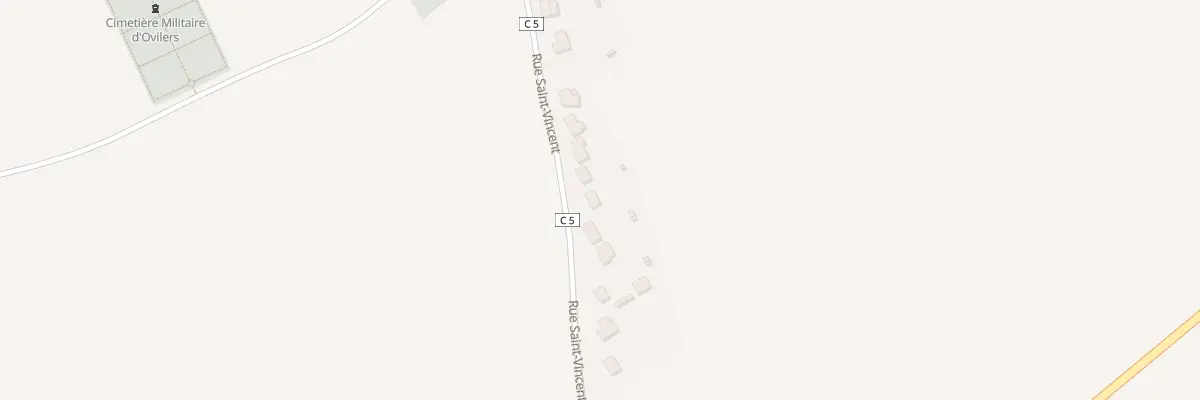 Plan du 15 Rue St Vincent à Ovillers-la-Boisselle