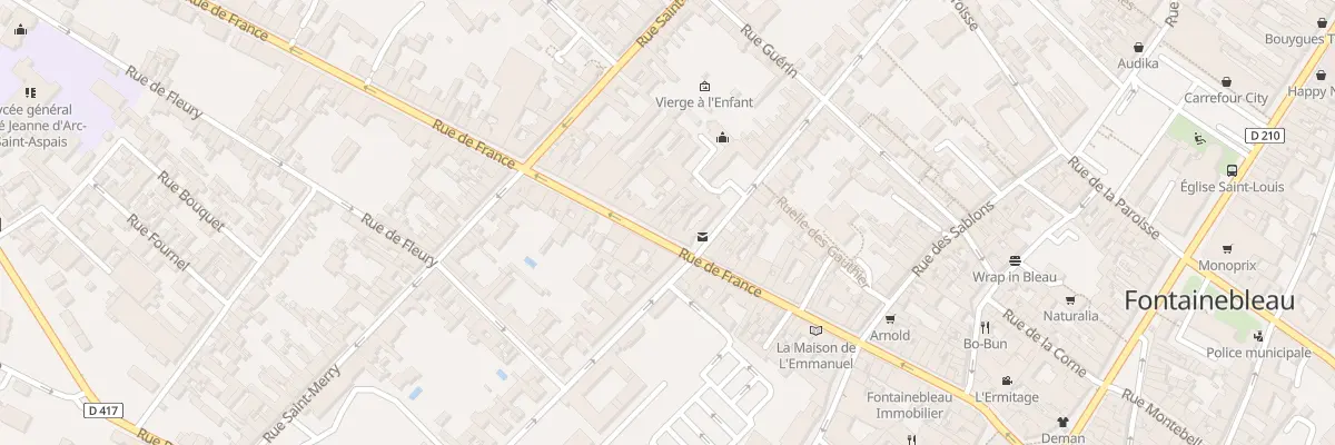 Plan du 62 Rue de France à Fontainebleau