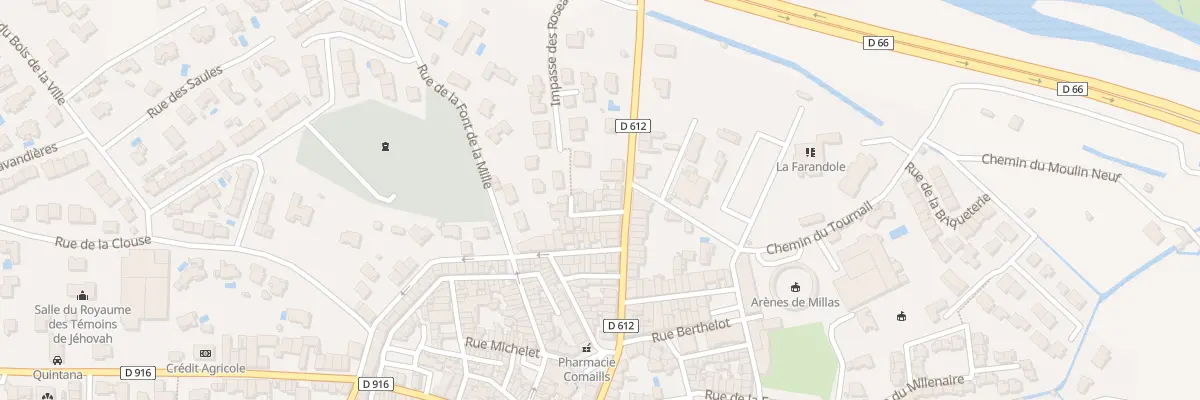 Plan du 4 Rue Anatole France à Millas