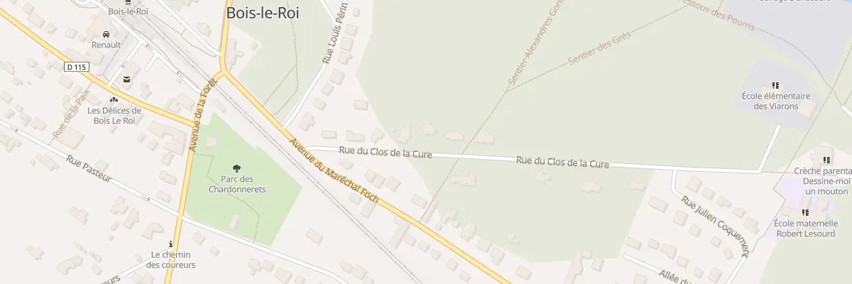 Plan du 9 Rue du Clos de la Cure à Bois-le-Roi