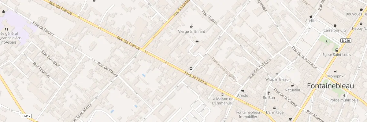 Plan du 64 Rue de France à Fontainebleau