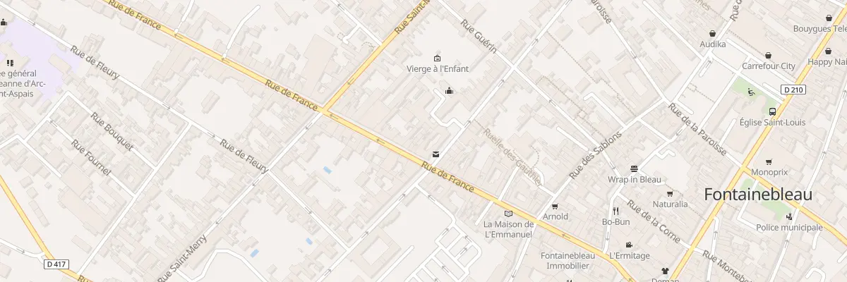 Plan du 60 Rue de France à Fontainebleau