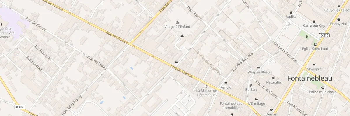 Plan du 58 Rue de France à Fontainebleau