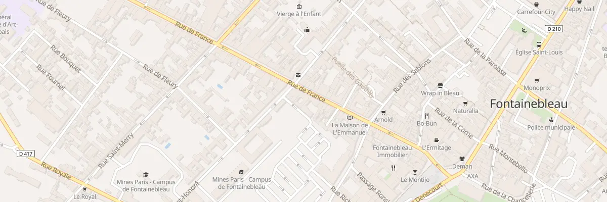 Plan du 47 Rue de France à Fontainebleau