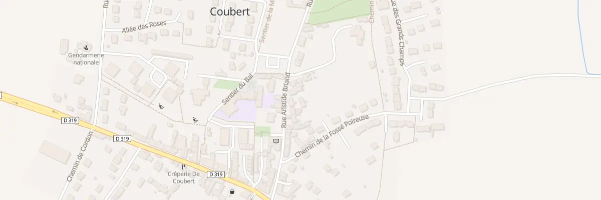Plan du 22 Rue Aristide Briand à Coubert