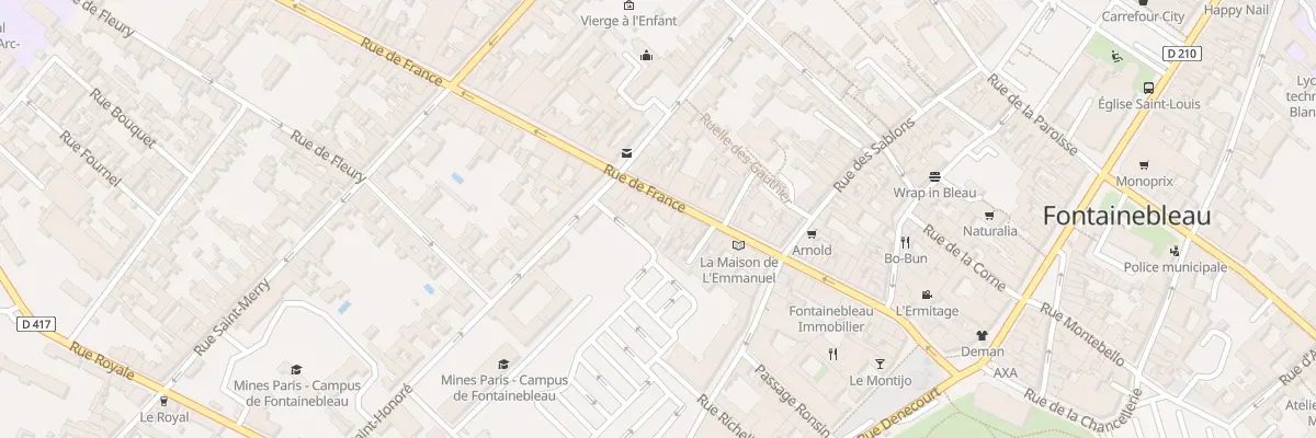 Plan du 45 Rue de France à Fontainebleau