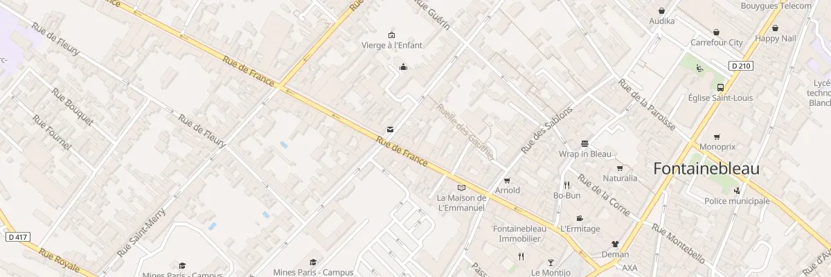 Plan du 52 Rue de France à Fontainebleau