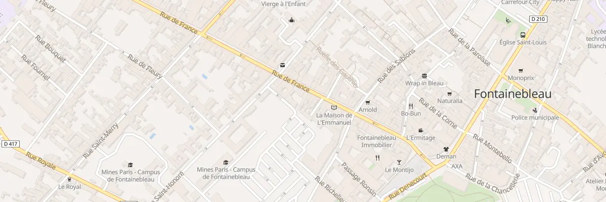 Plan du 43 Rue de France à Fontainebleau