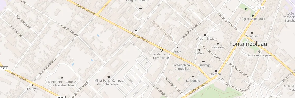 Plan du 41 Rue de France à Fontainebleau