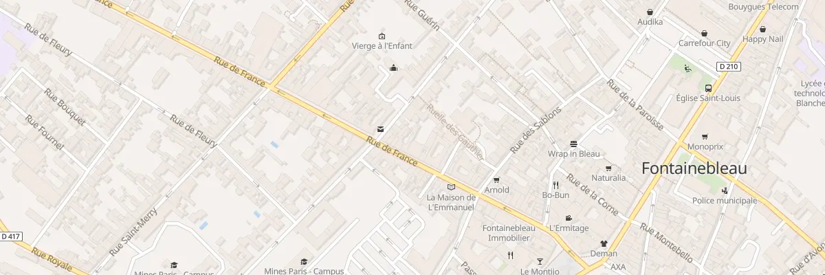 Plan du 50 Rue de France à Fontainebleau