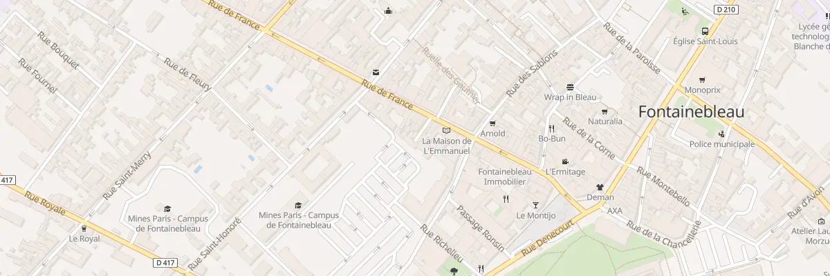 Plan du 33 Rue de France à Fontainebleau