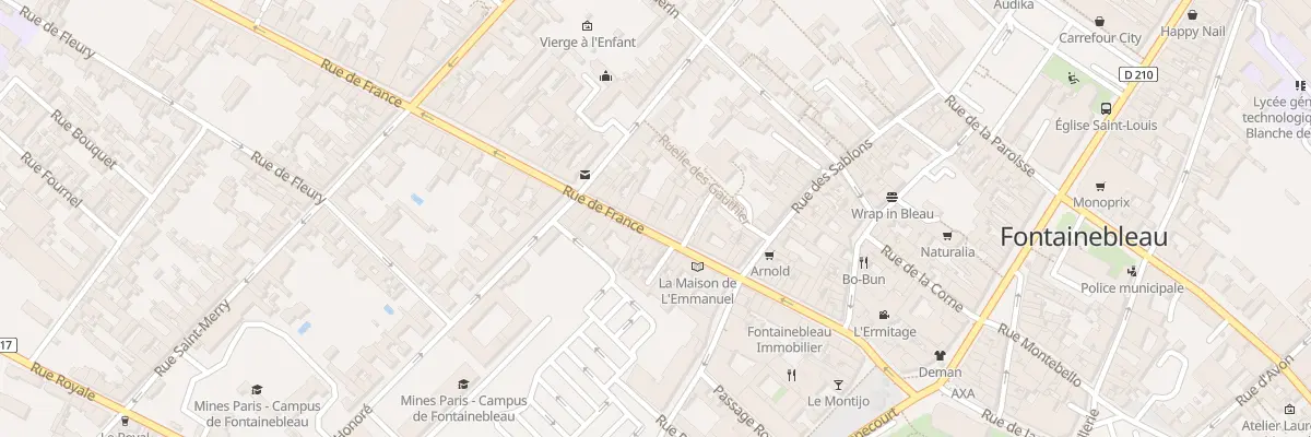 Plan du 46 Rue de France à Fontainebleau