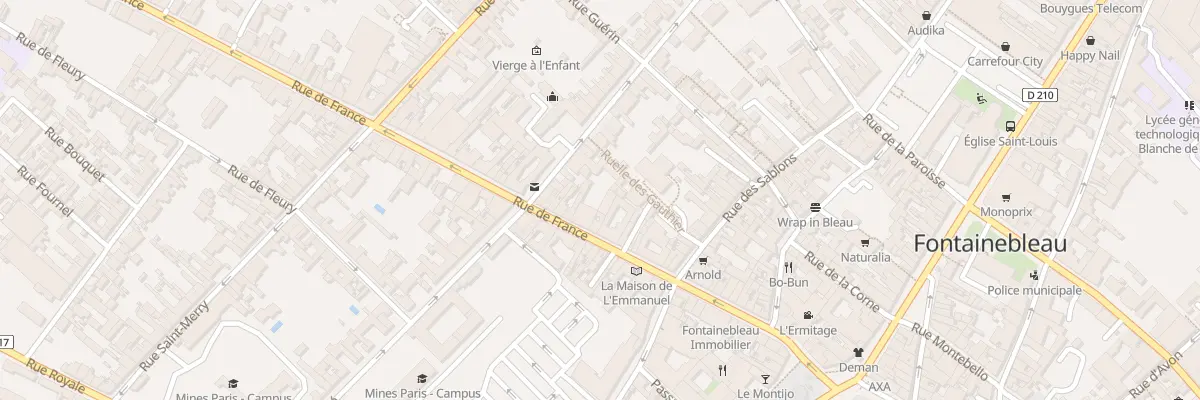 Plan du 48 Rue de France à Fontainebleau