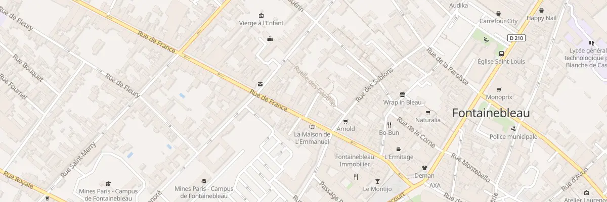 Plan du 44 Rue de France à Fontainebleau