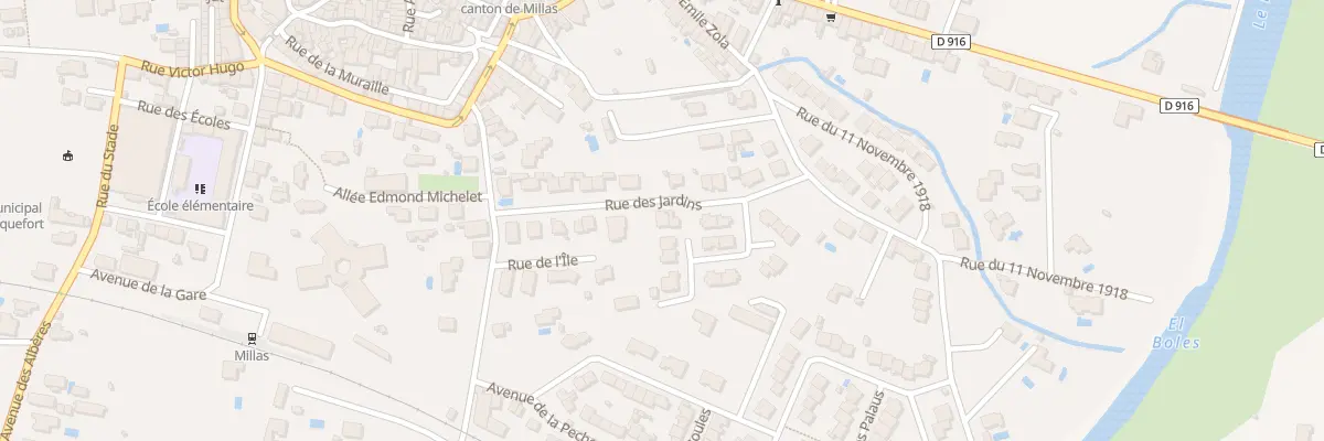 Plan du 10 Rue des Jardins à Millas