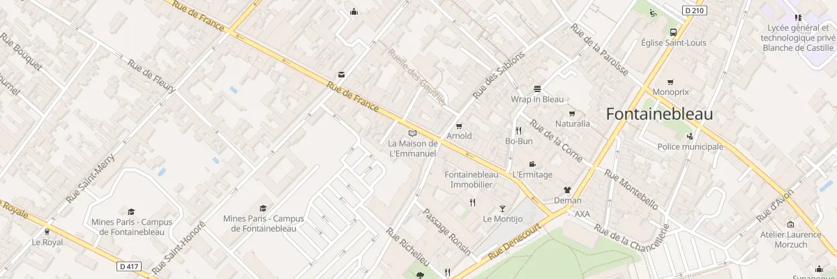 Plan du 25 Rue de France à Fontainebleau