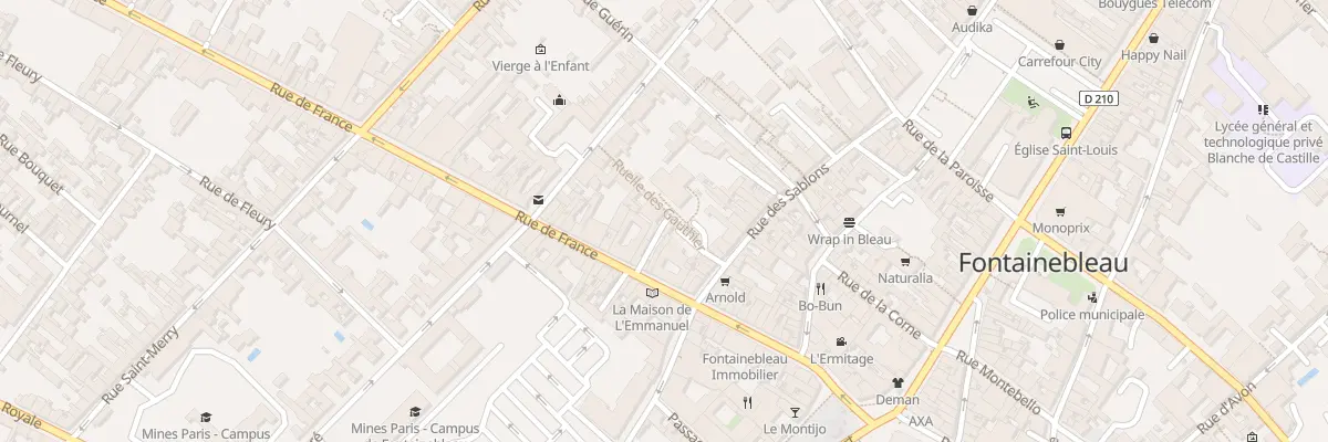 Plan du 42 Rue de France à Fontainebleau