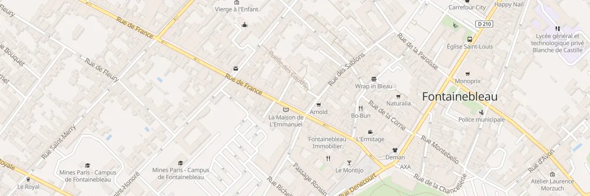 Plan du 36 Rue de France à Fontainebleau