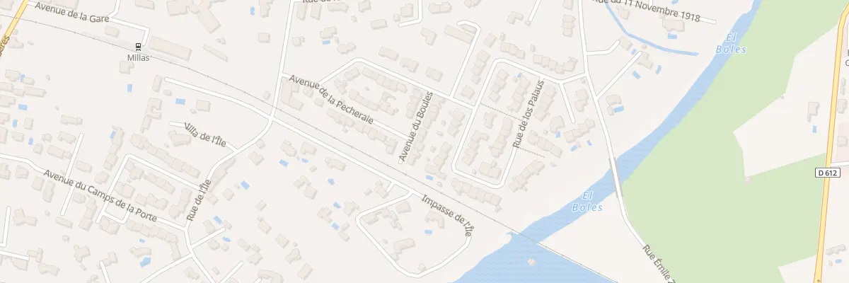 Plan du 11 Av du Boulès à Millas