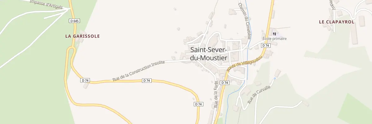 Plan du 5040 Saint Sever à Saint-Sever-du-Moustier