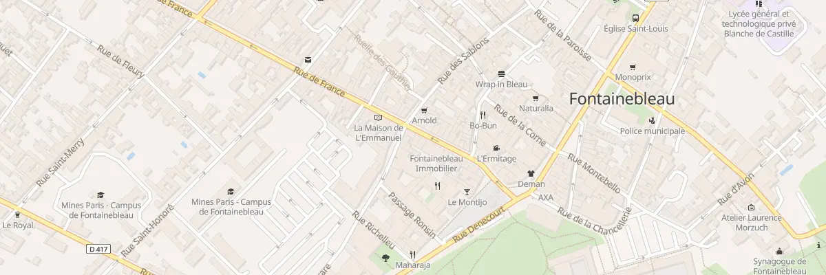 Plan du 21 Rue de France à Fontainebleau